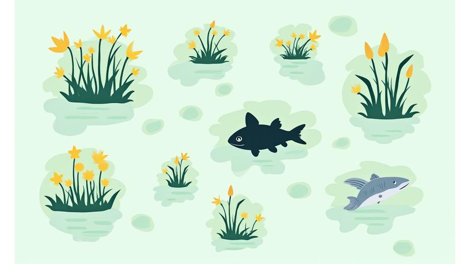 Illustration of invasive species identification guide