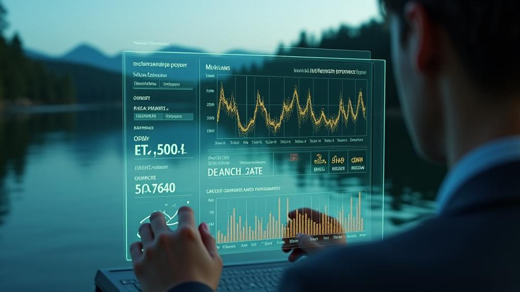 Interface displaying graphs of water quality data