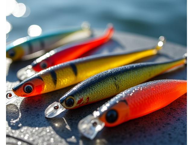 Variety of advanced fishing lures, jigs, and soft plastics for specific techniques.