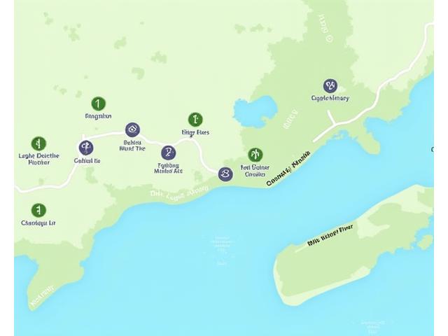 Interactive map highlighting accessible fishing locations in Kingston parks and waterways.