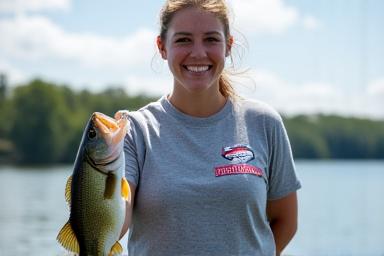 Portrait of Jane Doe, a successful female tournament angler in Kingston